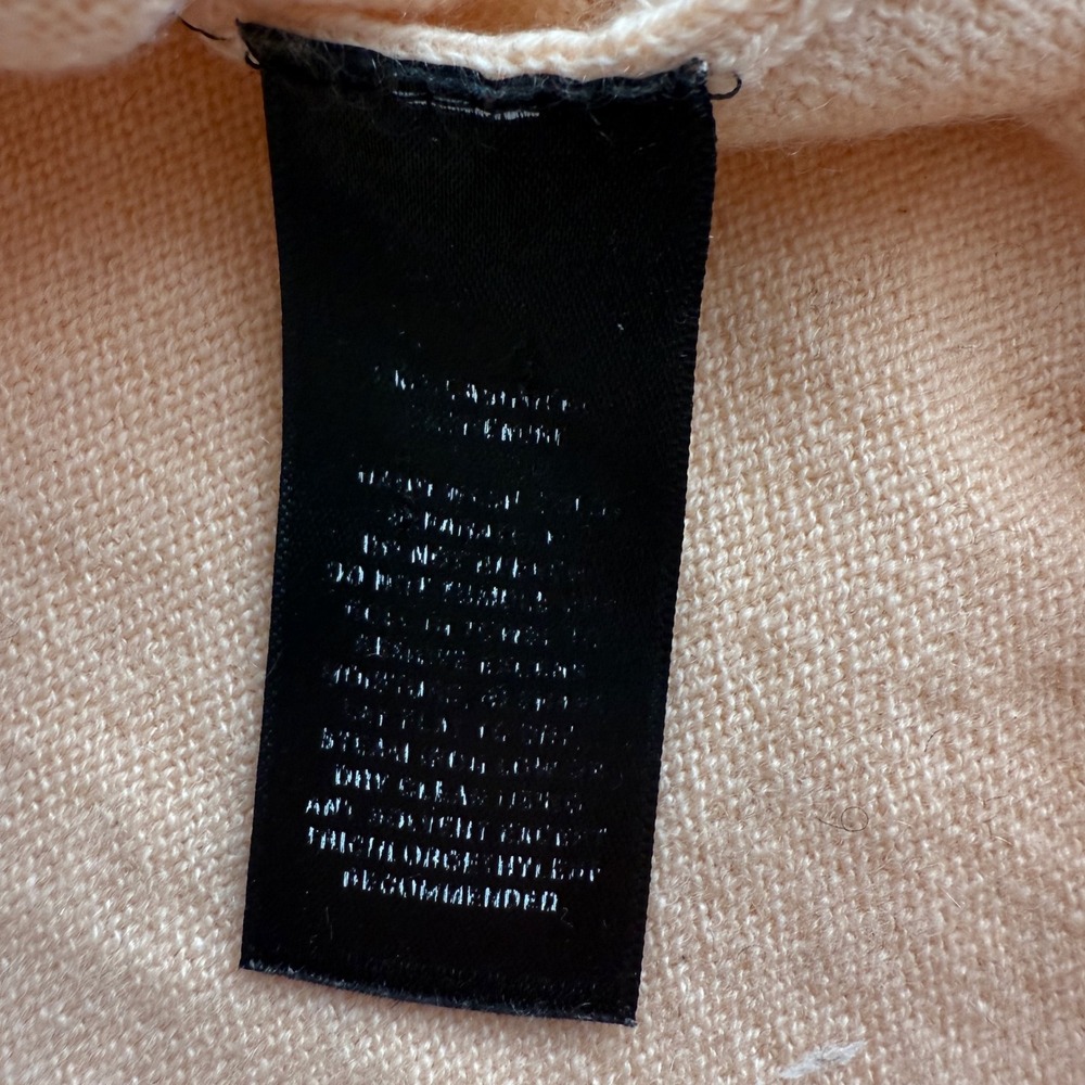 Lafayette 148 Blush Peach Cashmere‎ Fitted Turtleneck Sweater sz Small - Picture 6 of 8